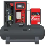 Screw compressor ARROW II VSD 15 kW/500 720-1800 l/min. 10 Bar kit tank-mounted horizontal 500L + dryer + filters ISO 8573-1 1:4:1, photo 5