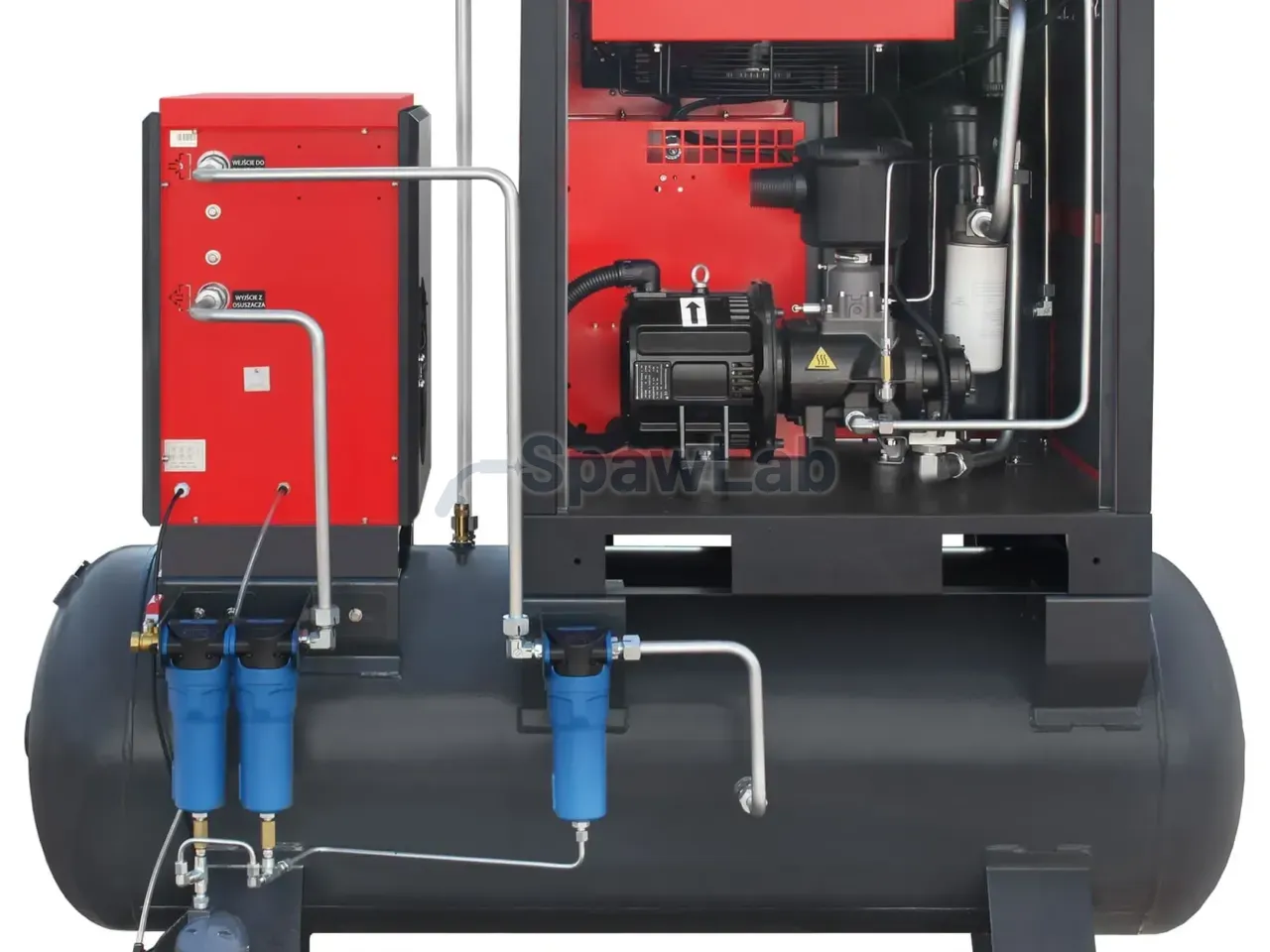 Screw compressor ARROW II VSD 15 kW/500 720-1800 l/min. 10 Bar kit tank-mounted horizontal 500L + dryer + filters ISO 8573-1 1:4:1, photo 7