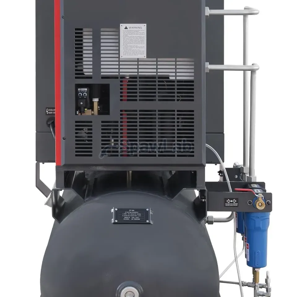 Screw compressor ARROW II VSD 15 kW/500 720-1800 l/min. 10 Bar kit tank-mounted horizontal 500L + dryer + filters ISO 8573-1 1:4:1, photo 8