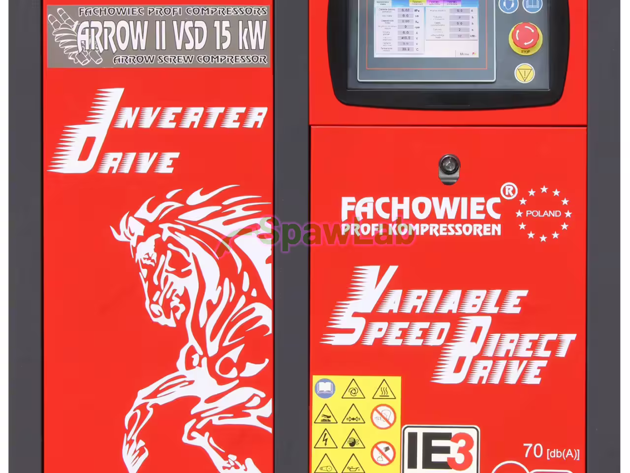 Screw compressor Profi Kompressoren ARROW II 15 kW VSD 720 to 1800 l/min 10 bar 400 V direct drive, photo 3