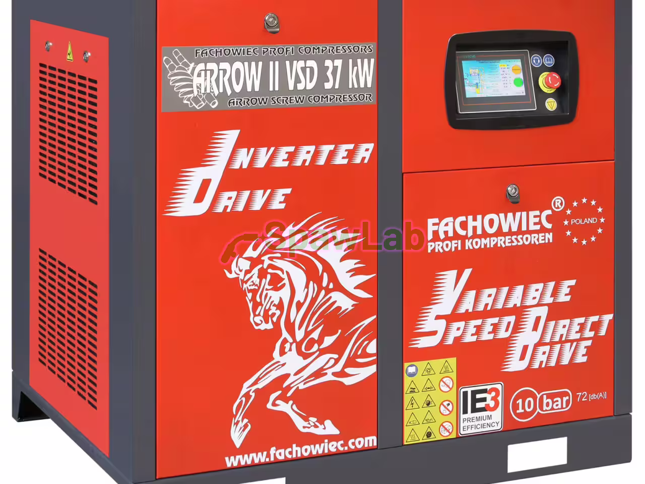 Screw compressor Profi Kompressoren ARROW II 37 kW VSD 2040 to 5600 l/min 10 bar 400 V direct drive
