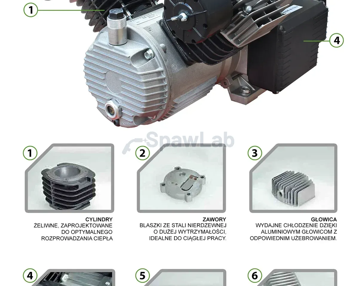 Sprężarka tłokowa kompresor Shamal HD 65DV/50 330/50 1450 obr 230V 10 bar HOT, zdjęcie 5