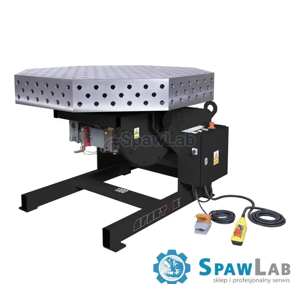 FERROS 3D 1400 x 1400 x 200 octagonal welding table with rotary positioner, photo 3