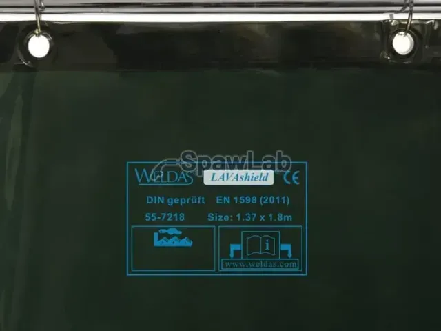 Weldas LAVAshield® 55-7218 linkable welding screen (180×137 cm), green