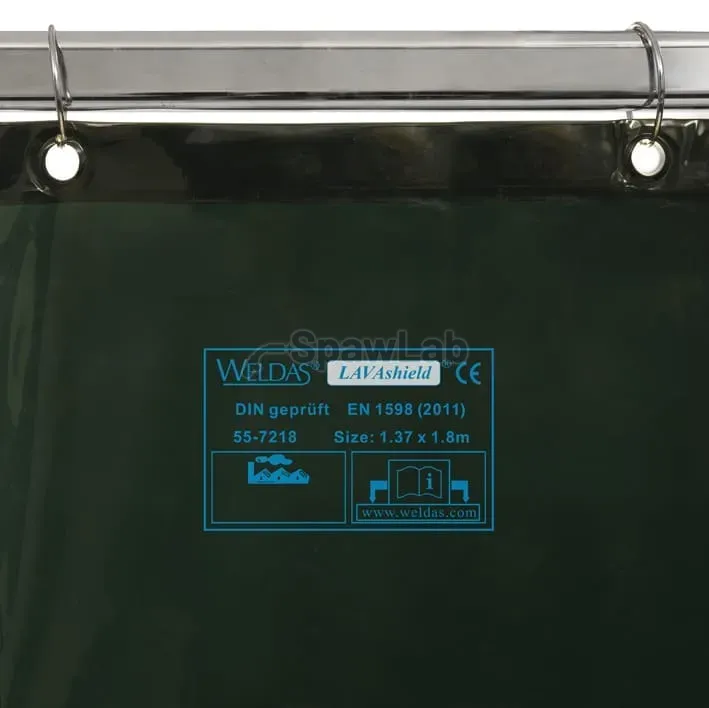 Weldas LAVAshield® 55-7218 linkable welding screen (180×137 cm), green