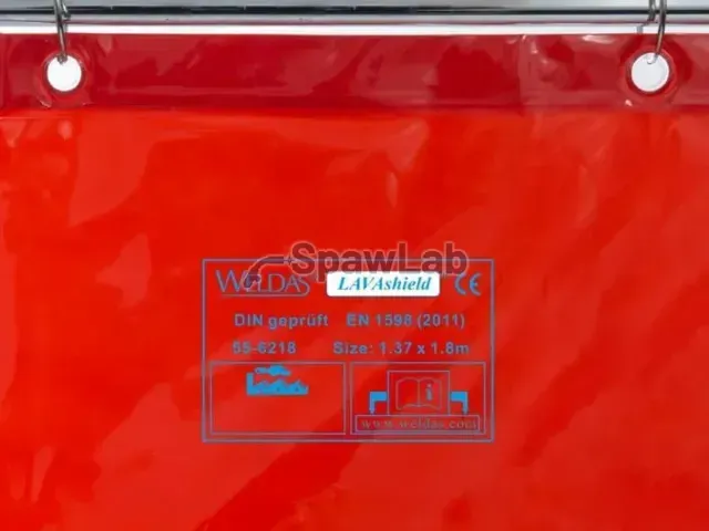 Weldas LAVAshield® red welding screen 180×137 cm, linkable, 55-6218