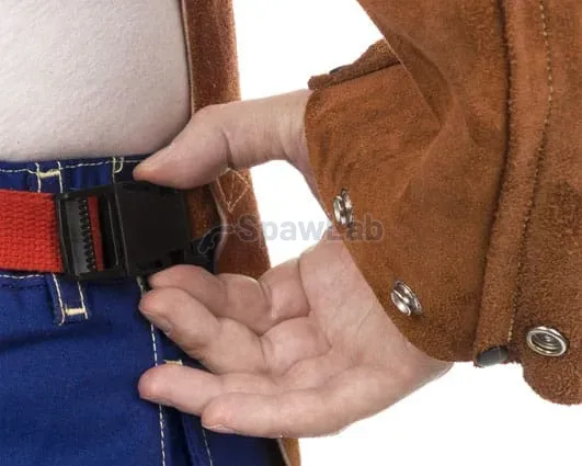 Weldas Lava Brown™ clip-on leather welding apron 44-7836, photo 3