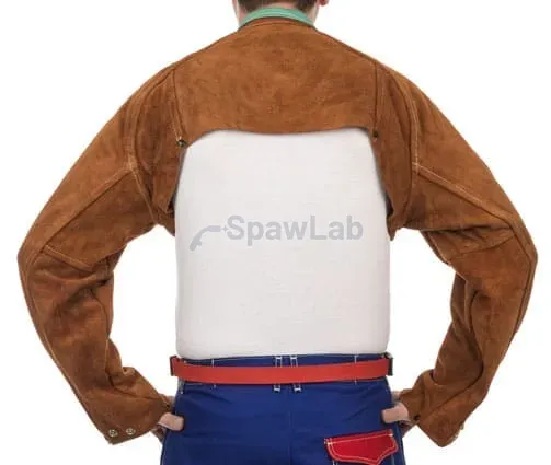 Weldas Lava Brown™ clip-on leather welding apron 44-7836, photo 4