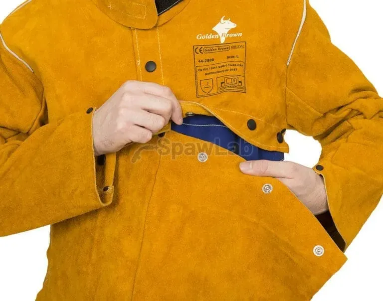 Weldas Fartuch spawalniczy skórzany Golden Brown™ (dopinany) 44-2828, zdjęcie 5