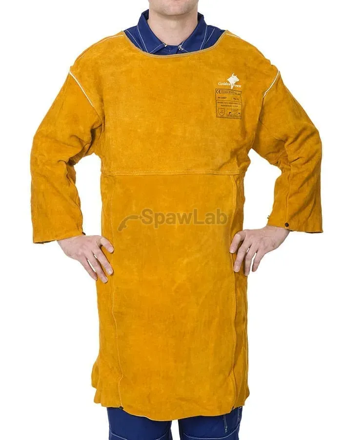 Weldas Golden Brown™ 44-2847 Schweißerschürze aus Leder mit Armschutz