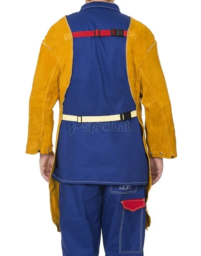 Weldas Golden Brown™ 44-2847 Schweißerschürze aus Leder mit Armschutz, Bild 3