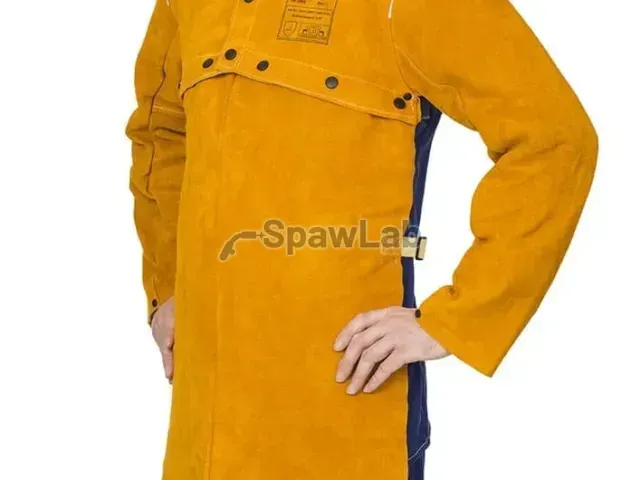 Weldas Golden Brown™ 44-2800 leather welding cape sleeve with bib