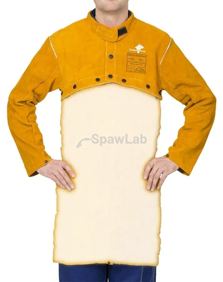 Weldas Golden Brown™ 44-2800 Leder-Schweißerpelerine mit Ärmeln, Bild 4