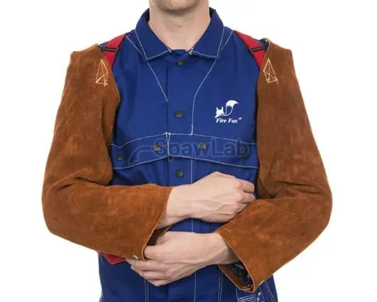 Weldas Lava Brown™ leather welding sleeves (58 cm) 44-7023