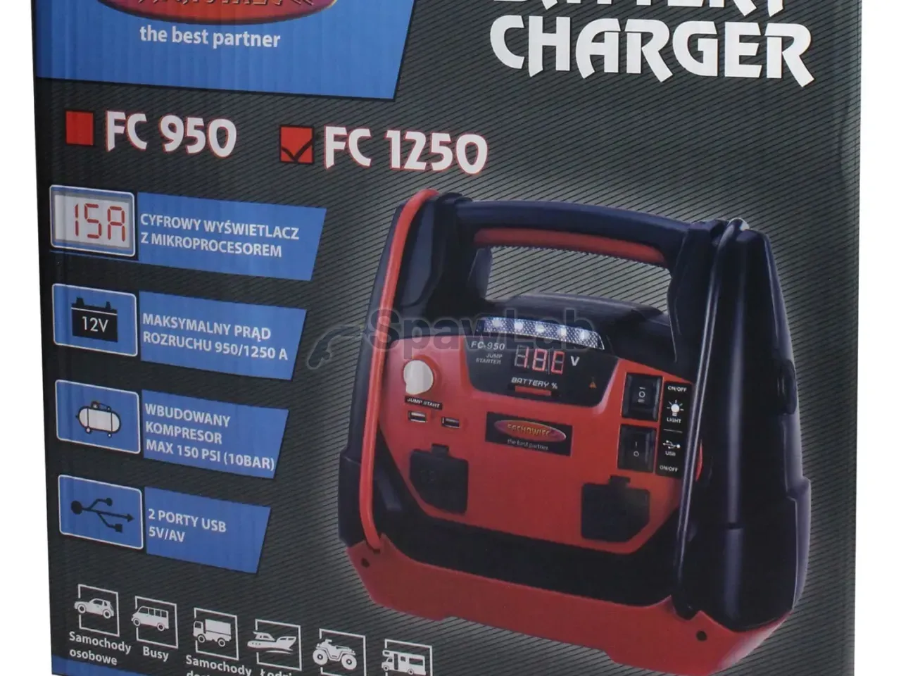 Wielofunkcyjne portable unit starting with compressor and converter voltage FC-1250, photo 9