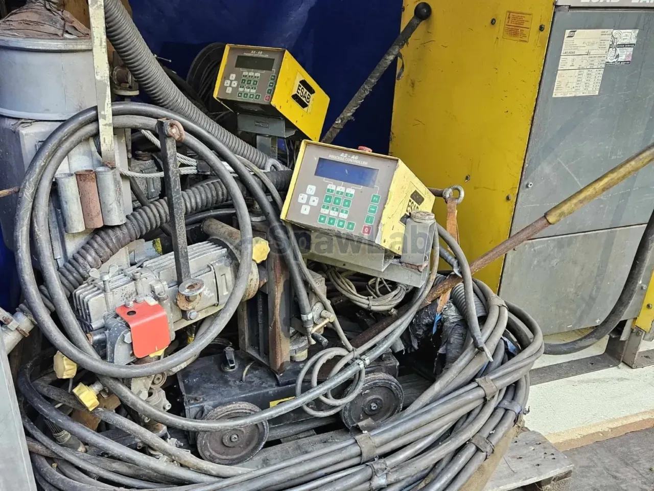 Zestaw- 2x Esab LAE 1250, 1x Esab LAE 800 + 3x traktorek spawalniczy esab ( panel A2-A6), Przewód pośredni ok 50m, zdjęcie 4