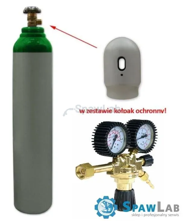 Set Gasflasche + Druckminderer maxi