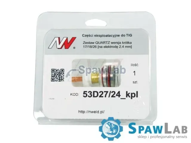 Zestaw Quartz - soczewka wersja krótka 17/18/26 [na elektrodę 2.4mm]