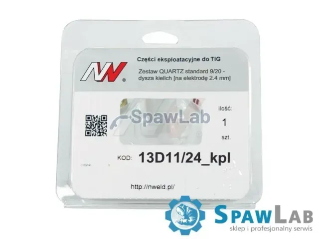 Zestaw Quartz - standard 9/20 dysza kielich [na elektrodę 2.4mm]