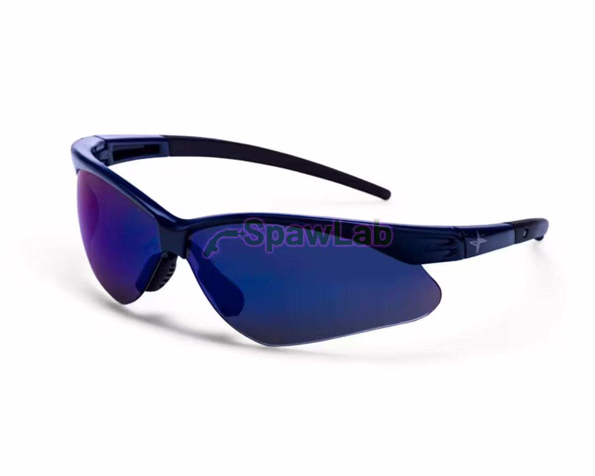 Okulary ochronne Böhler Welding Eyewear Blue Mirror z niebieskimi lustrzanymi soczewkami