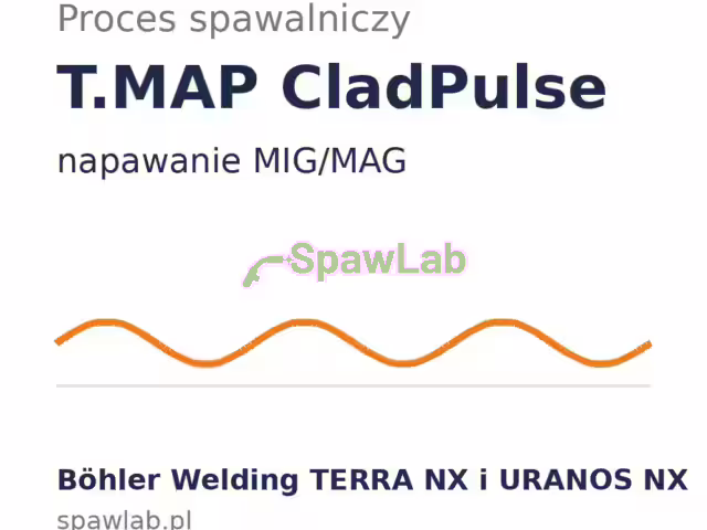 Proces T.MAP CladPulse do napawania, maszyny Böhler Welding TERRA NX i URANOS NX