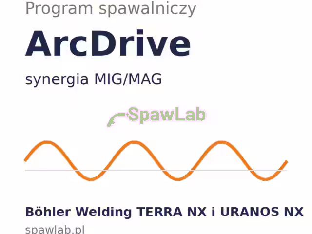 Program spawalniczy ArcDrive do maszyn Böhler Welding TERRA NX i URANOS NX