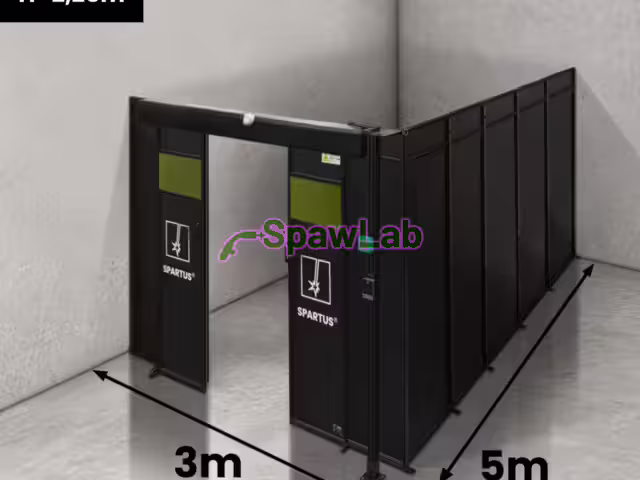 Spartus Modułowa cela for welding laser 3000x5000x2250 - układ L (2 ściany)