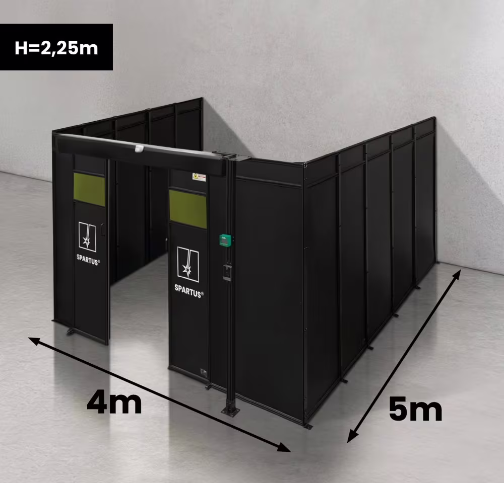 Spartus Modułowa cela for welding laser 4000x5000x2250 - układ U (3 ściany)