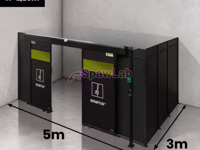Spartus Modułowa cela for welding laser 5000x3000x2250 - układ L (2 ściany)