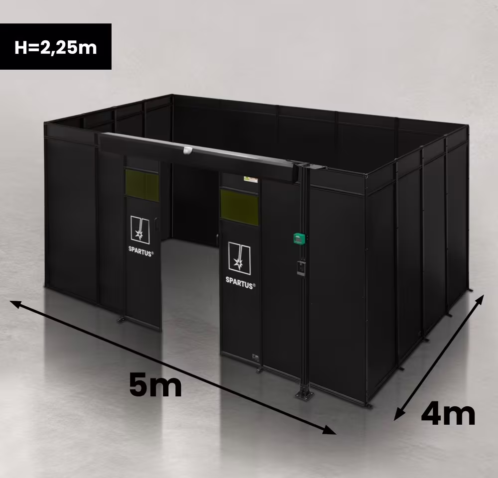 Spartus Modułowa cela für Schweißen Laser 5000x4000x2250 - układ czterostronny (4 ściany)