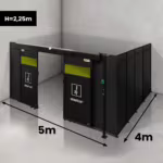 Spartus Modułowa cela for welding laser 5000x4000x2250 - układ L (2 ściany)