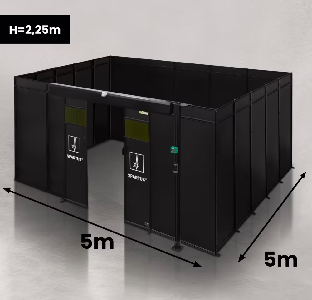 Spartus Modułowa cela für Schweißen Laser 5000x5000x2250 - układ czterostronny (4 ściany)