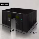 Spartus Modułowa cela für Schweißen Laser 5000x5000x2250 - układ czterostronny (4 ściany)