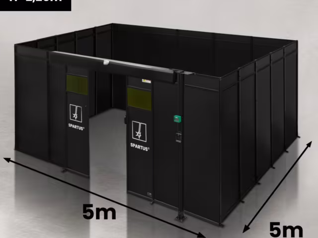 Spartus Modułowa cela for welding laser 5000x5000x2250 - układ czterostronny (4 ściany)