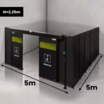 Spartus Modułowa cela für Schweißen Laser 5000x5000x2250 - układ L (2 ściany)