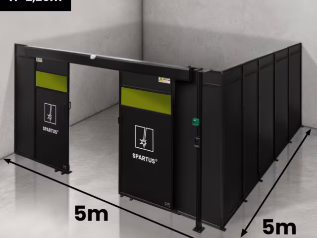 Spartus Modułowa cela for welding laser 5000x5000x2250 - układ L (2 ściany)