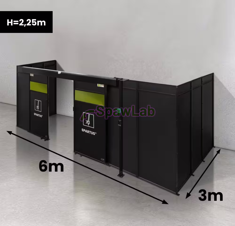 Spartus Modułowa cela for welding laser 6000x3000x2250 - układ U (3 ściany)