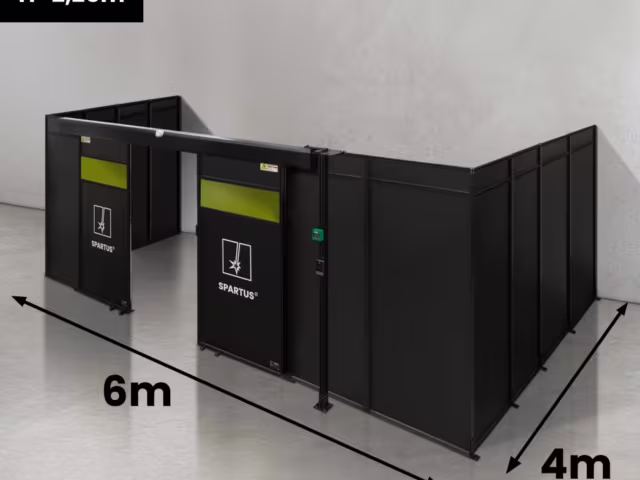 Spartus Modułowa cela for welding laser 6000x4000x2250 - układ U (3 ściany)