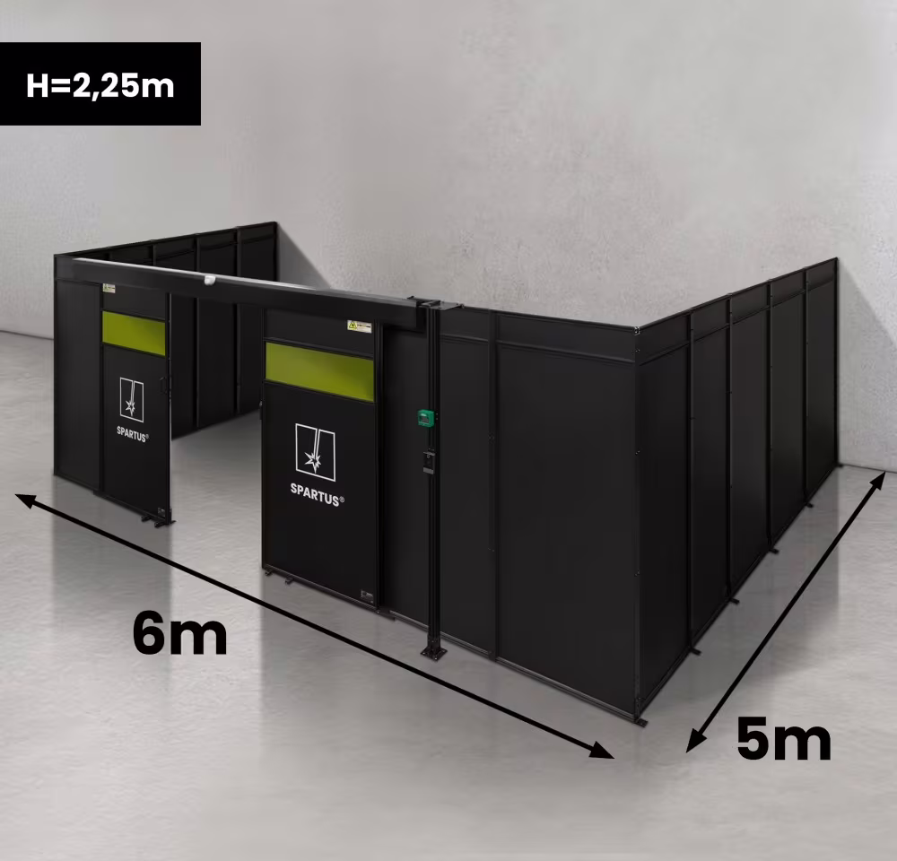 Spartus Modułowa cela for welding laser 6000x5000x2250 - układ U (3 ściany)