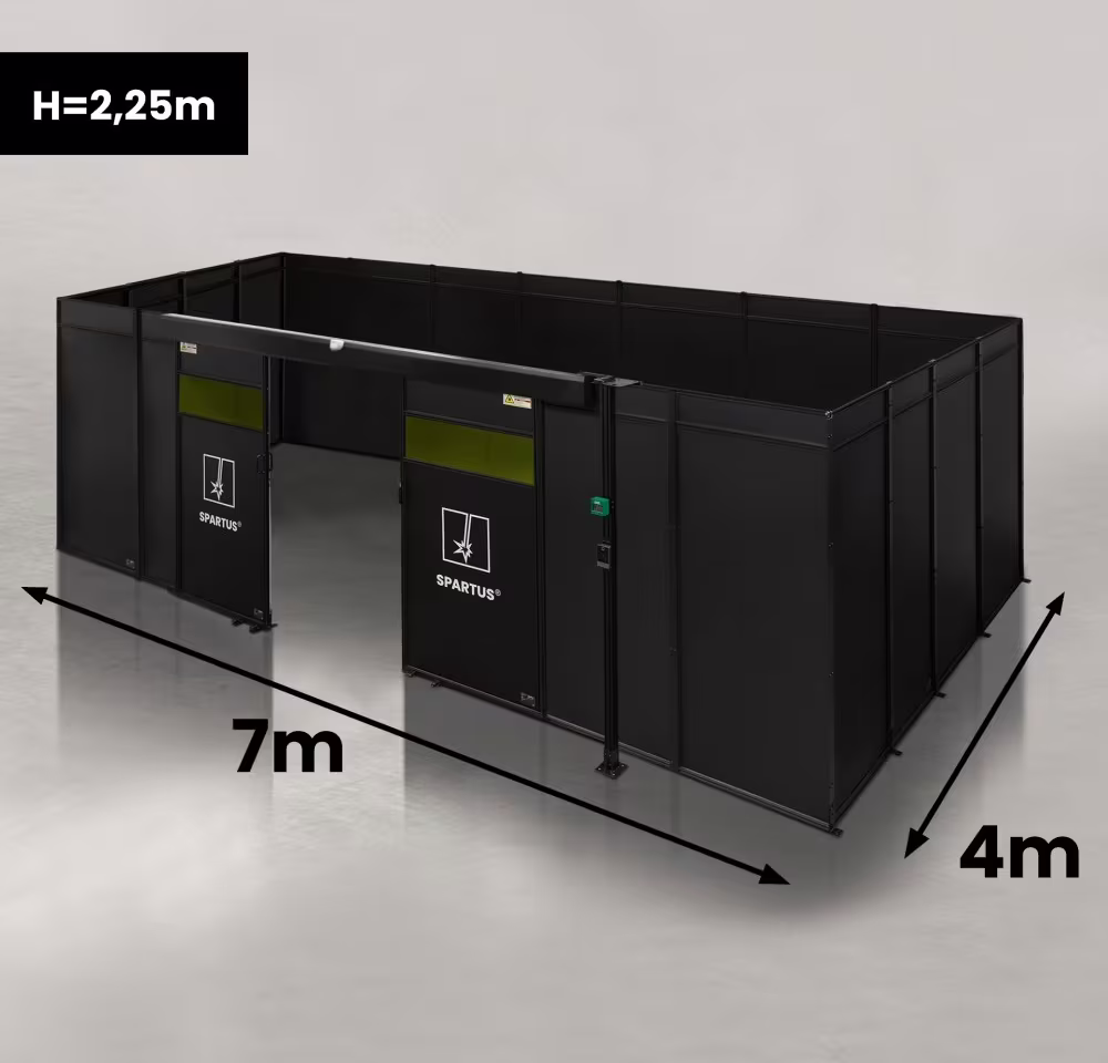 Spartus Modułowa cela for welding laser 7000x4000x2250 - układ czterostronny (4 ściany)