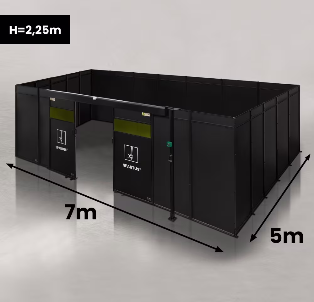 Spartus Modułowa cela für Schweißen Laser 7000x5000x2250 - układ czterostronny (4 ściany)